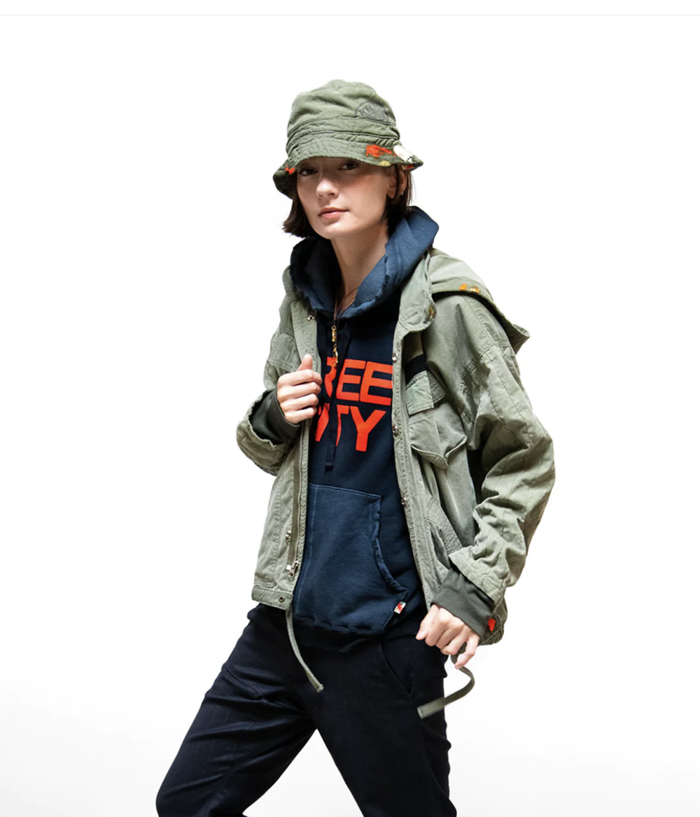 Freecity Artists Wanted RTU Zip Hood Jacket in Tent Green — Etc